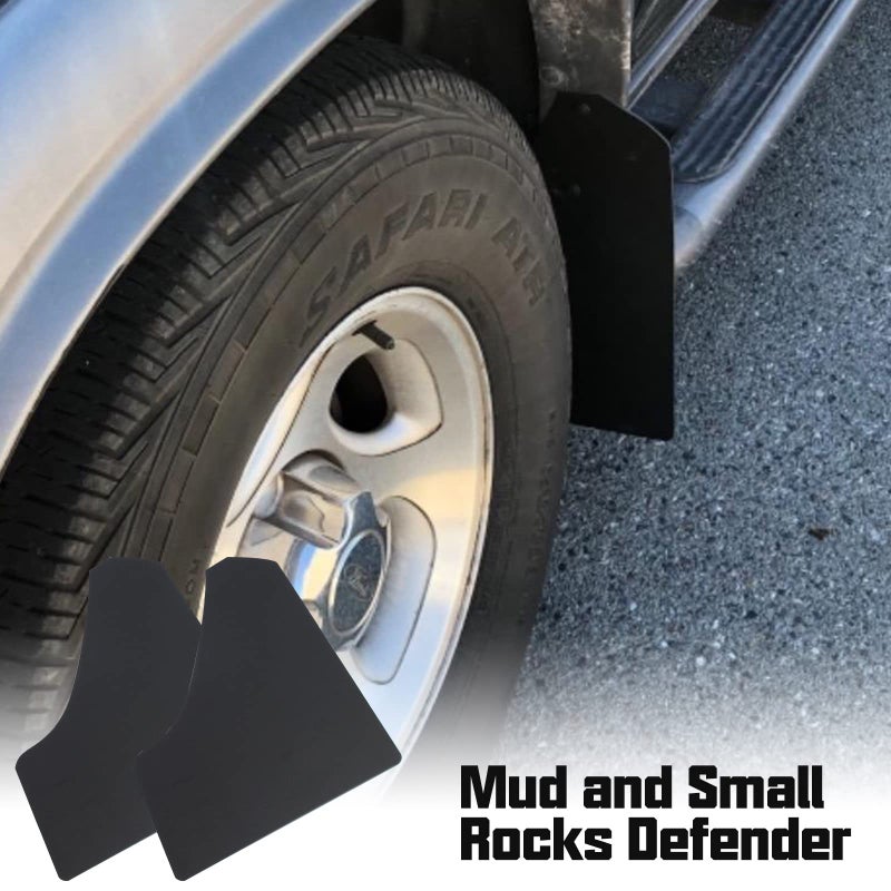 SUNPIE Car Mud Flaps Universal Fit Black Splash Guards (4 Pack) with 20 Pieces 6mm Fastener Rivet Clips - Image 2